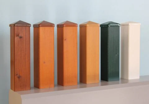 Abdeckkappen in Edelstahl und verschiedenen Farbtönen 90 und 100 mm