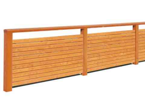 Geländer mit waagrechter Lattung