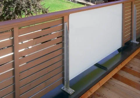 Terrassengeländer in Kombination mit Glas