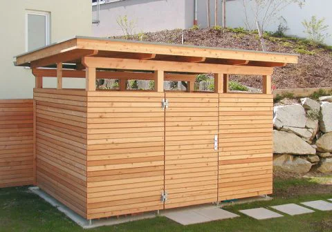 Gerätehütte in Lärche natur