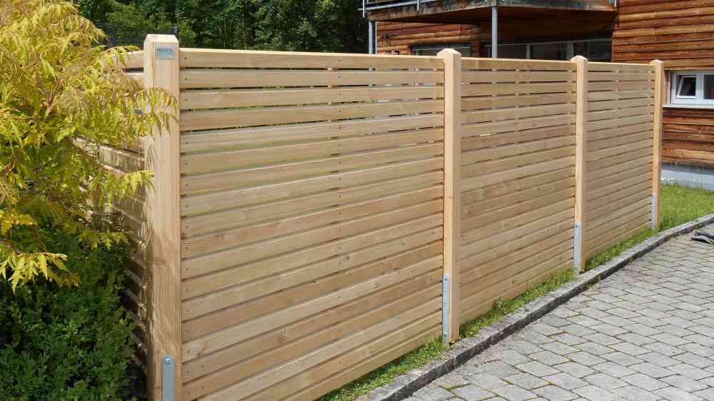 Sichtschutz waagrecht 68mm - maßgefertigt aus Lärchenholz