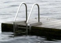 Badesteg Badesteg aus Lärchenholz