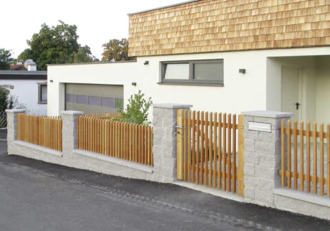 Lattenzaun schmalseitig - Zaunfelder zwischen Säulen – Lärche natur