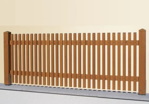 Lattenzaun breitseitig montiert - Lärche natur