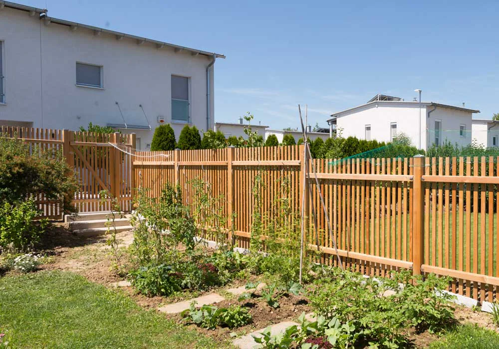 Innenansicht Lattenzaun Lärche