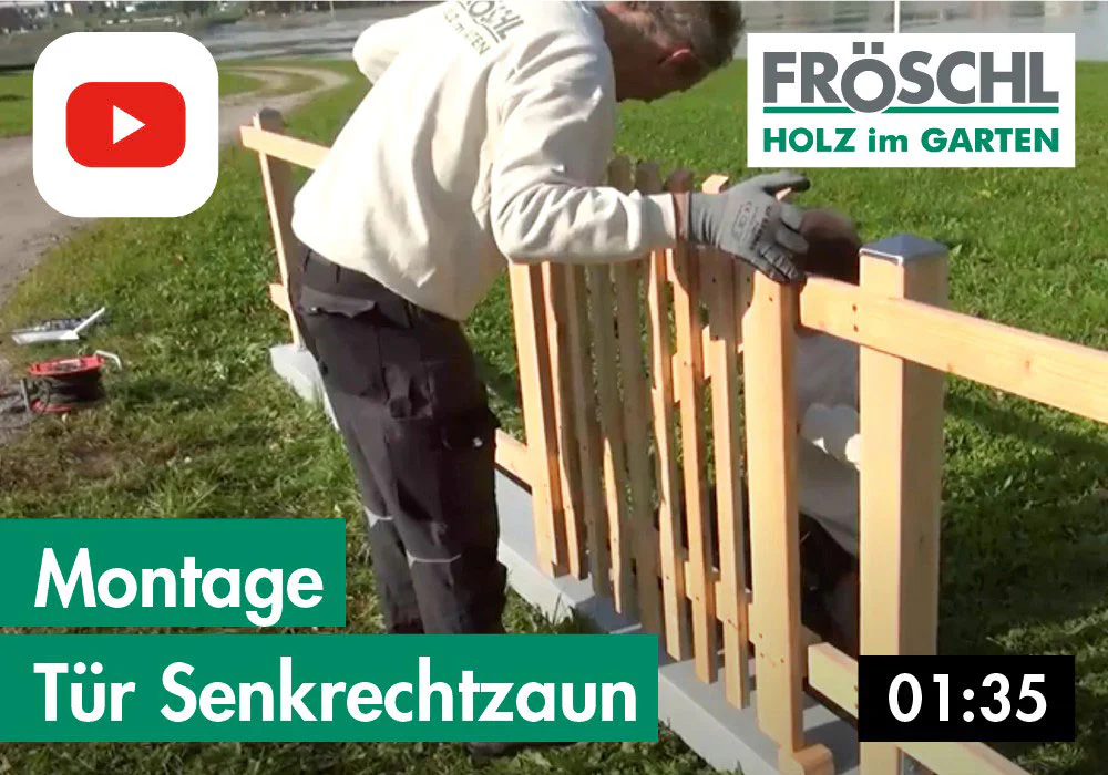 T1 – Montage Tür Senkrechtzaun