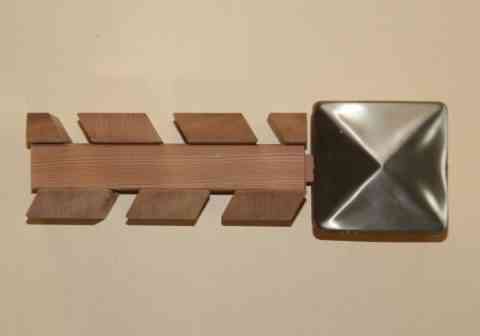 Detail Draufsicht - Sichtschutz senkrecht breitseitig - Lamellen außen- und innenseitig montiert