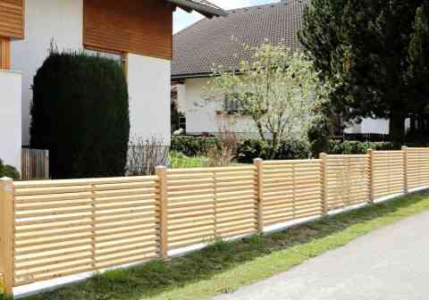 Sichtschutz Jalousie - 12 mm Durchsicht - Lärche natur