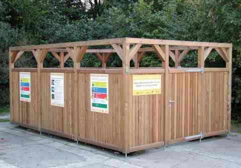 Stabiler Sichtschutz Lärche mit Überleger