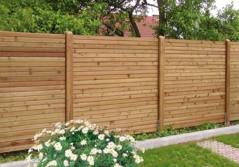 Sichtschutzzaun waagrecht, Salz imprägniert