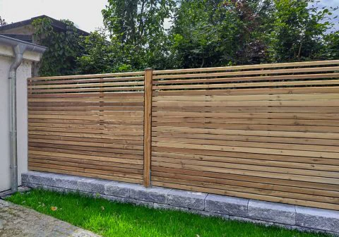 Sichtschutz Lärche - Obere 4 Lamellen luftig - Salzimprägnierung