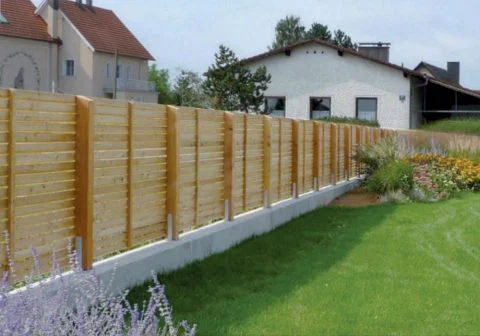 Innenansicht Sichtschutz aus Lärchenholz