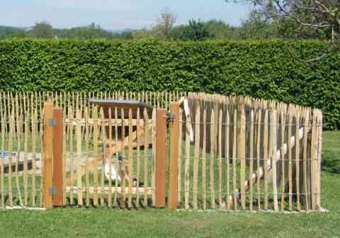 Staketenzaun mit Rundsteher - 100/6,5 cm