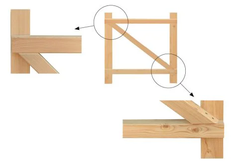 Detailansicht Türstrebe