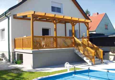 Überdachung Terrasse - mit Stiegenabgang