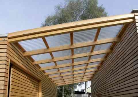 Detailansicht Überdachung Acrylglas