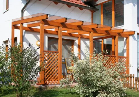 Überdachung Terrasse samt Gitterfelder